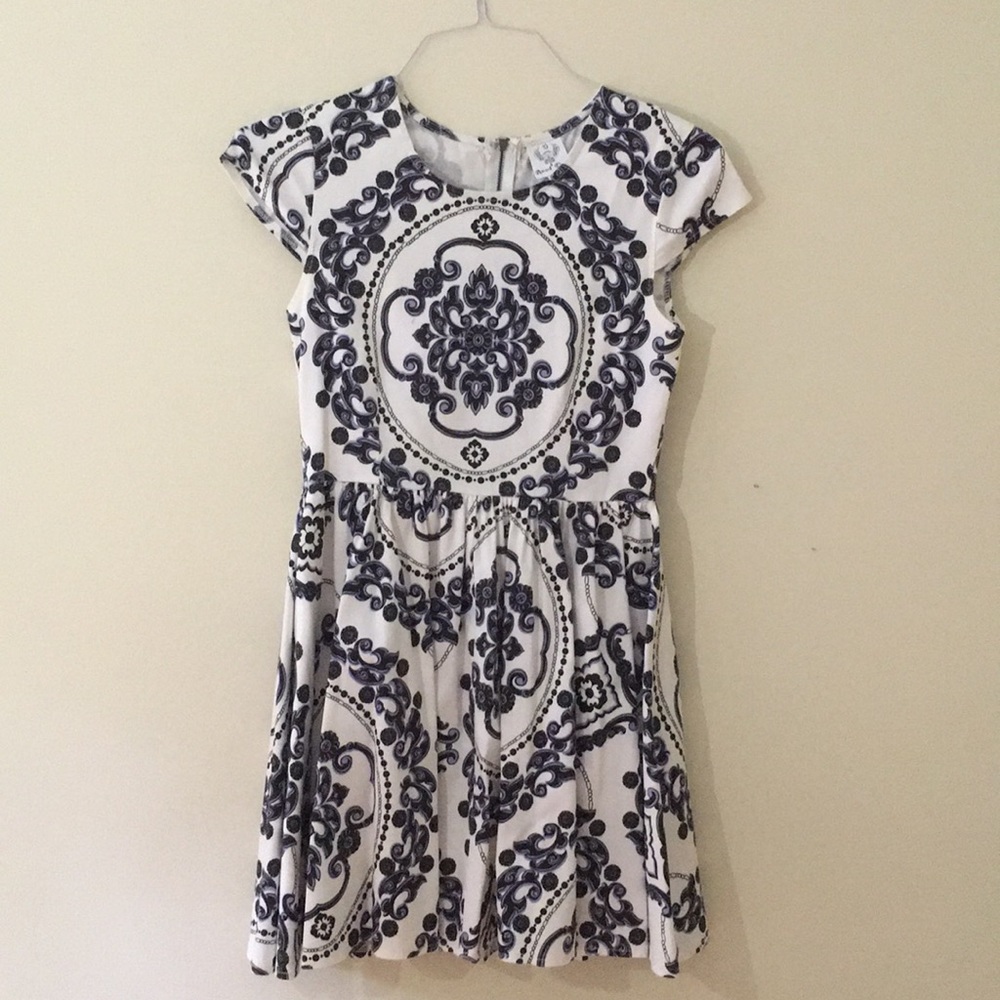 Blue and White Dress